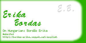 erika bordas business card